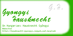 gyongyi hausknecht business card